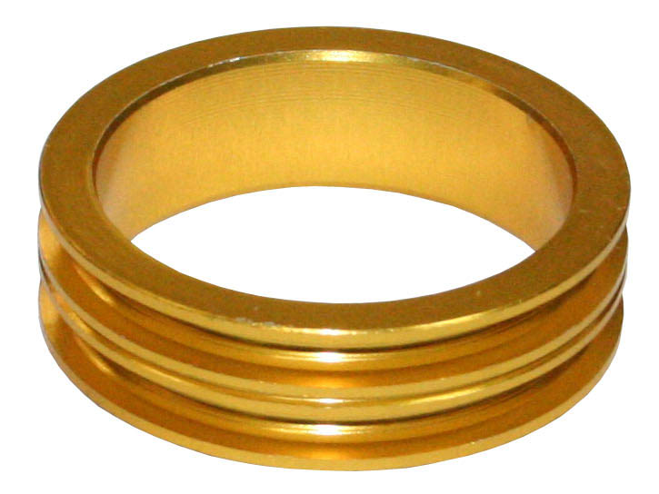 Кольцо проставочное на рулевую колонку 1-1/8", "C" профиль, 10мм, золотое.