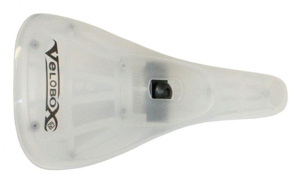 Седло PIVOTAL, 222x123мм, прозрачное, пластиковое, с лого "VELOBOX".