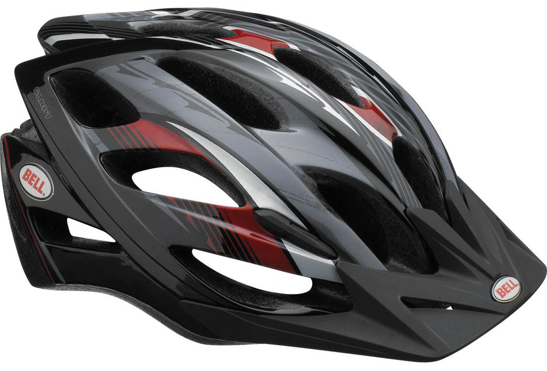 Шлем SLANT, красно-черный, единый размер.