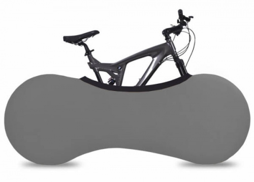 Чехол “велоносок”, укрывает колеса неразобранного велосипеда, серый. для велосипеда