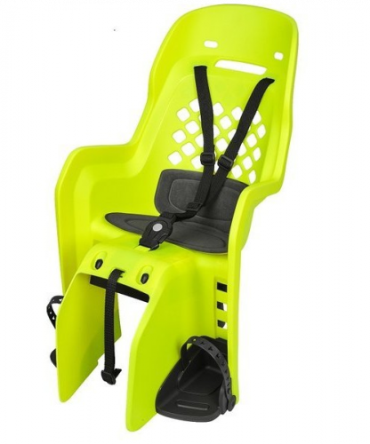 Кресло детское, модель JOY FF, заднее, для рам 29", неон желтый/темно-серое. для велосипеда