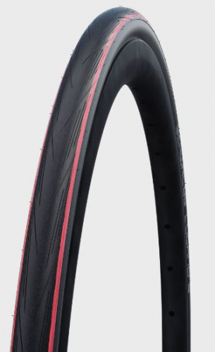 Покрышка 700x25C, жесткий корд, черно-красная, слик, с добавлением кевлара, 115psi, 365г. для велосипеда