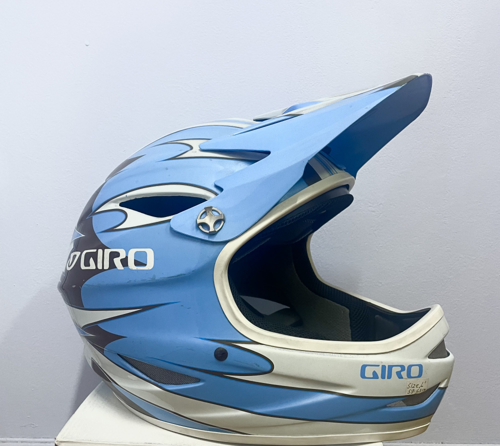 Шлем REMEDY, FULLFACE, бело-голубой, размер L.