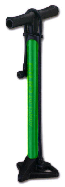 Насос напольный стальной, зеленый, 120 psi, круглый манометр ø38мм на шланге, А/V, F/V автомат.